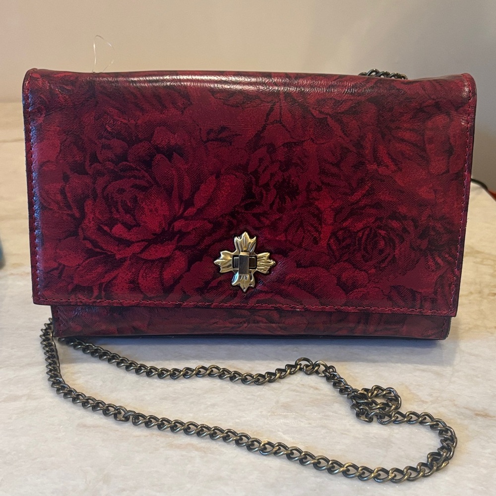 Patricia Nash Elegant Red Floral Women's Bag